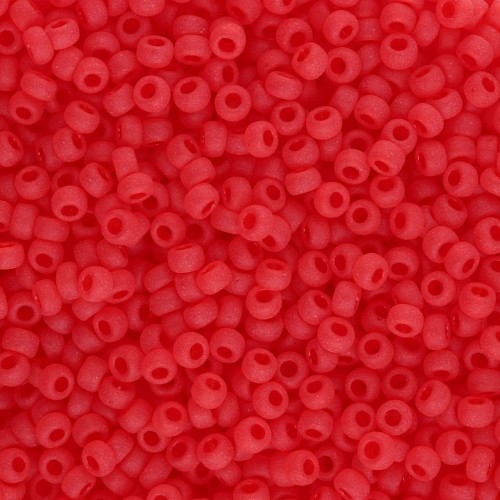 Rocaille Miyuki 11/0 140F - Transparent Light Red Mat x8g