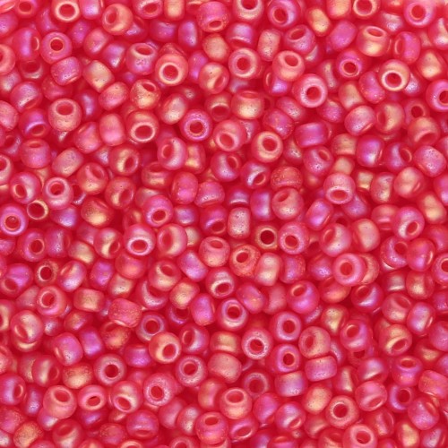 Rocaille Miyuki 11/0 140FR - Transparent Light Red AB Mat x8g