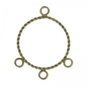 Intercalaire/Chandelier 3 anneaux forme ronde 30 mm bronze x2|raw }}