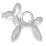 Breloque chien ballon 9.75 mm - Argent 925  x1
