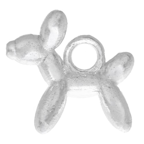 Breloque chien ballon 9.75 mm - Argent 925  x1