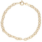 Bracelet maille Marine 3.8 mm - Plaqué Or 3 microns x17cm|raw }}