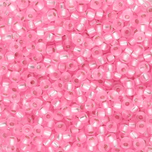 Rocaille Miyuki 11/0 22 - Dyed Silver Lined Carnation Pink x8g
