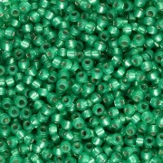 Rocaille Miyuki 11/0 646 - Dyed Dark Mint Green Silver Lined Alabaster x8g|raw }}