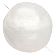 Perles rondes irrégulières facettées 8 mm résine opaque - Blanc nacré x8|raw }}