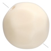 Perles rondes irrégulières facettées 8 mm résine opaque - Ecru x8|raw }}