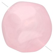 Rose clair - Perles rondes irrégulières facettées 10 mm résine translucide Rose clair marbré x6 Perles rondes irrégulières facettées 10 mm résine translucide Rose clair marbré x6