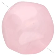 Perles rondes irrégulières facettées 10 mm résine translucide Rose clair marbré x6