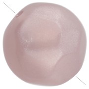 Vieux Rose - Perles rondes irrégulières facettée 12mm résine transparente - Vieux rose nacré x4 Perles rondes irrégulières facettée 12mm résine transparente - Vieux rose nacré x4