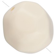 Ecru - Perles rondes irrégulières facettées 12 mm en résine opaque - Ecru x4 Perles rondes irrégulières facettées 12 mm en résine opaque - Ecru x4