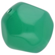 Perles rondes irrégulières facettées 14 mm résine transparente - Jade x1