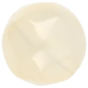 Perle ronde irrégulière facettée 14 mm en résine transparente - Champagne x1