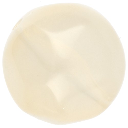 Perle ronde irrégulière facettée 14 mm en résine transparente - Champagne x1