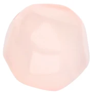 Perle ronde irrégulière facettée 14 mm en résine transparente - Rose pâle