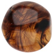 Perles rondes irrégulières facettées 16 mm en résine translucide - Topaz marbré x1