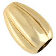 Perle olive en résine 17x12 mm - Doré x1|raw }}