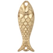 Intercalaire poisson 27x9 mm en résine - Doré x1