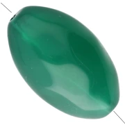 Perle olive irrégulière martelée 30x18 mm en résine translucide - Jade x1