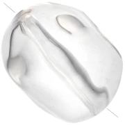 Perle irrégulière 25x20 mm en résine transparente - Crystal x1