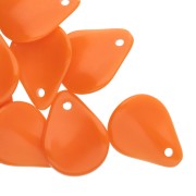 Sequins pétales de fleurs incurvés 14x10.5 mm en résine - Orange x8|raw }}