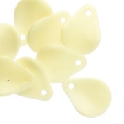 Sequins pétales de fleurs incurvés 14x10.5 mm en résine - Jaune pâle x8|raw }}