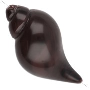 Perle coquillage 27x15 mm en résine opaque - Chocolat marbré x1|raw }}
