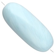 Perle olive 34x14 mm en résine opaque - Marbré Baby blue x1|raw }}
