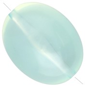Perle olive 24x19 mm en résine translucide - Vert d'eau x1