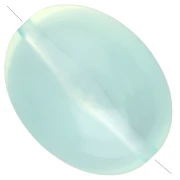 Perle olive 24x19 mm en résine translucide - Vert d'eau x1