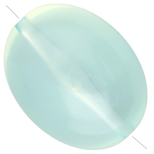 Perle olive 24x19 mm en résine translucide - Vert d'eau x1