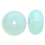 Perles rondelles 12x7 mm en résine translucide - Vert d'eau x6|raw }}