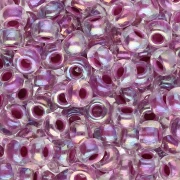 Rocaille Miyuki 6/0 264 - Raspberry Lined Crystal AB x8g