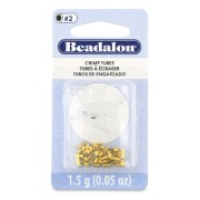 Perles tubes à écraser 2x1.8 mm - Beadalon - Doré x46|raw }}