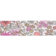 Blanc - Biais en tissu Liberty - Fruit punch - Blanc - Rose - Vert pastel x1m Biais en tissu Liberty - Fruit punch - Blanc - Rose - Vert pastel x1m