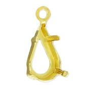 Serti griffe pendentif pour cabochon PureCrystal 4300/4328 10x6 mm - Doré x1|raw }}