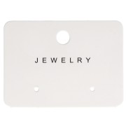 Lot de 10 cartes supports bijoux 4x5.5cm pour boucles d'oreilles - Jewelry - Blanc|raw }}