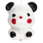 Perle ourson 19.5x16 mm en céramique - Blanc - Noir x1|raw }}
