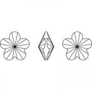 Cabochon Fleur  Swarovski 4744 10 mm Crystal  x1