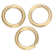 Anneaux ouverts 6x1 mm - Acier inoxydable 316L Doré x10
