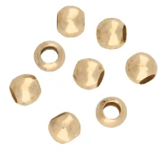 Perles rondes 1.8 mm - trou de 0.9 mm - Argent 925 Doré à l'or fin x100