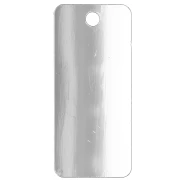 Pendentif rectangle 55x25 mm plexiglass - effet miroir - Daddy cool - Bleu foncé