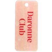 Pendentif rectangle 55x25 mm acétate - Daronne Club - Saumon marbré nacré x1