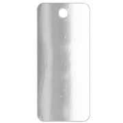 Pendentif rectangle 55x25 mm plexiglass - effet miroir - Papy cool - Argenté x1