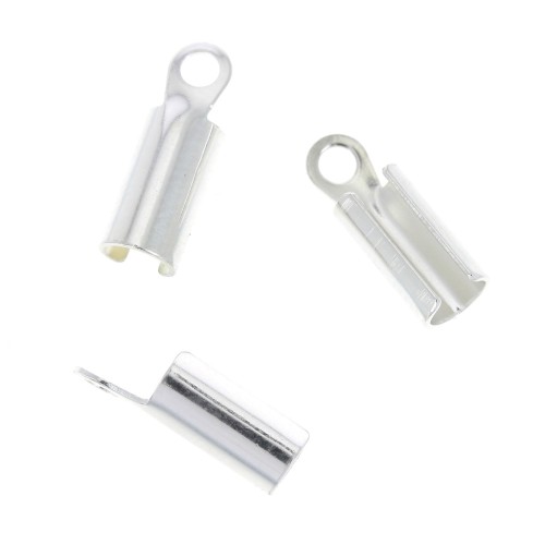 Pince lacet 3 mm Placage Argent fin x10