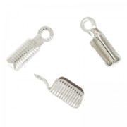 Pince lacet 2 mm argenté x15