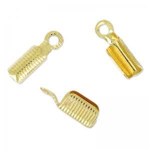 Pince lacet 2 mm doré x15