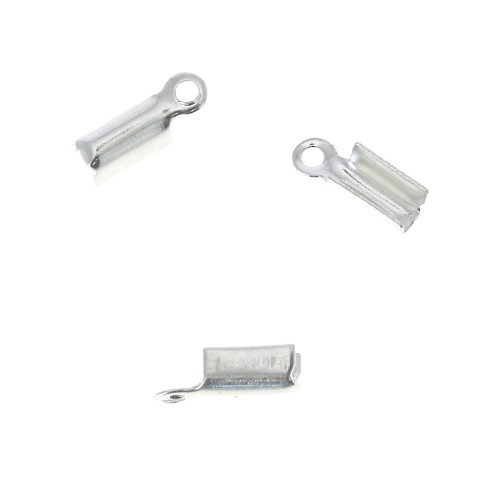 Pince lacet 1 mm argenté x20