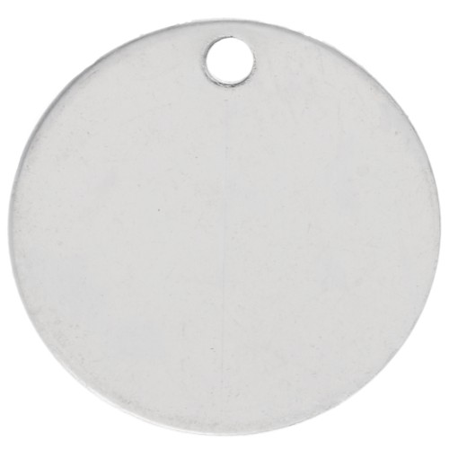 Sequin à graver 14 mm - épaisseur 0.4 mm - Argent 925 x1
