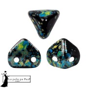 Jet - Perles en verre Super-Khéops® par Puca® 6 mm - Enamel Blue Yellow x10g Perles en verre Super-Khéops® par Puca® 6 mm - Enamel Blue Yellow x10g