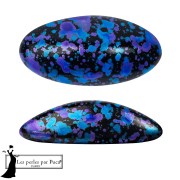 Athos 3D par Puca® cabochon ovale en verre 20x10 mm - Enamel Blue x1